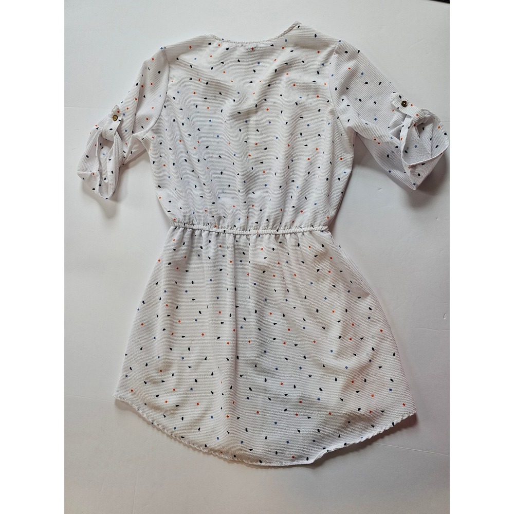 J for Justify Dress Womens M White Confetti Print‎ Casual Shift Summer Workwear - Picture 4 of 7